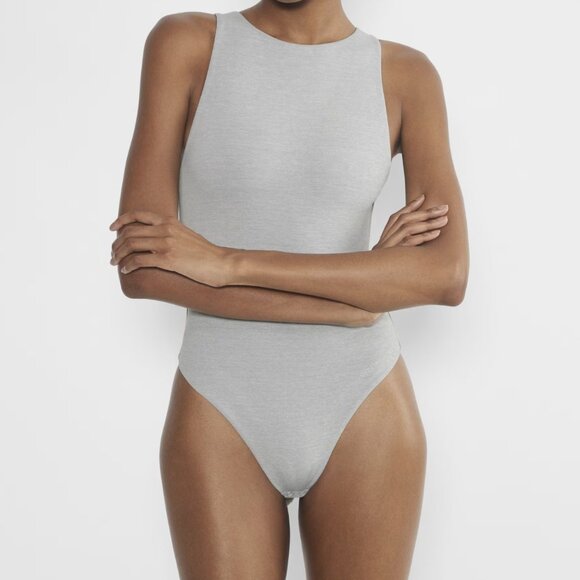 ARITZIA BABATON 90s BODYSUIT XS HEATHER CHROME BRAND NEW WITH TAGS! - Picture 1 of 16